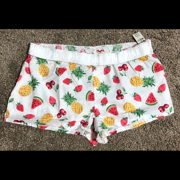 NWT Victoria’s Secret PINK Sleep Boxy, Fruit, Sz L - Picture 5 of 6
